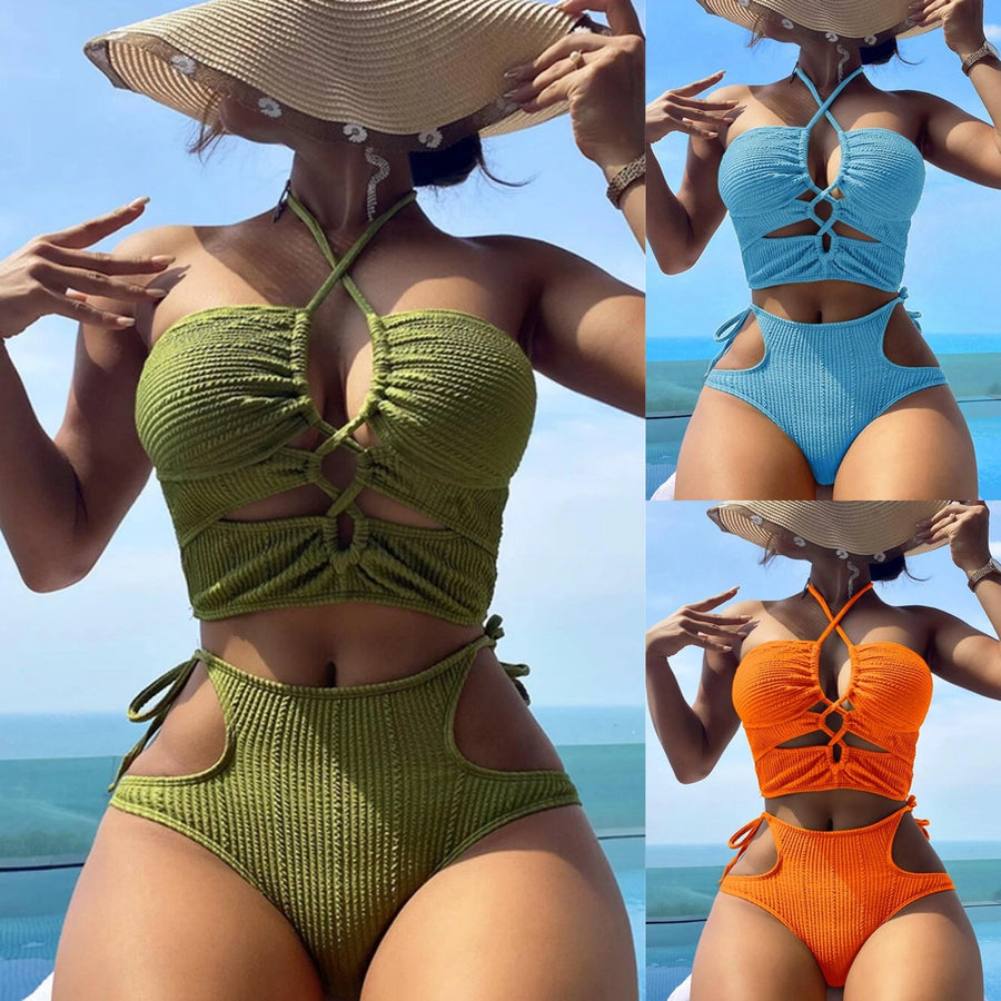 Tie-Side Bikini Set | Sleeveless Two-Piece Swimsuit for Women