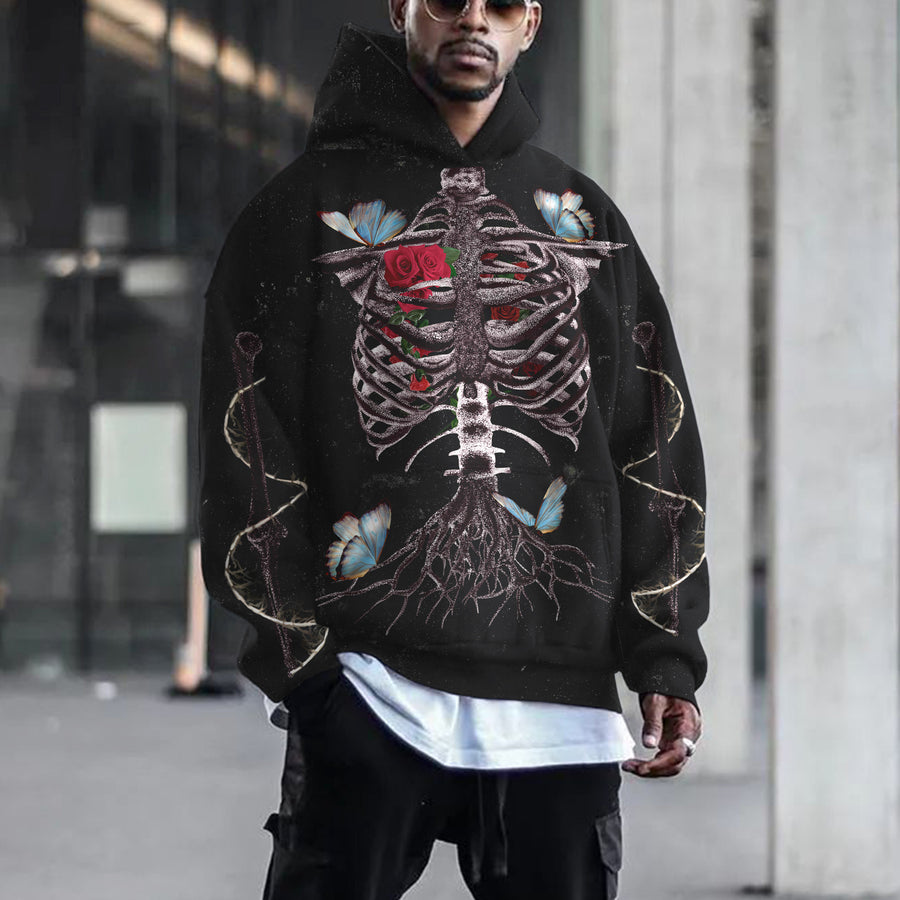 Unisex 3D Halloween Graphic Hoodie – Round Neck Pullover Sweatshirt