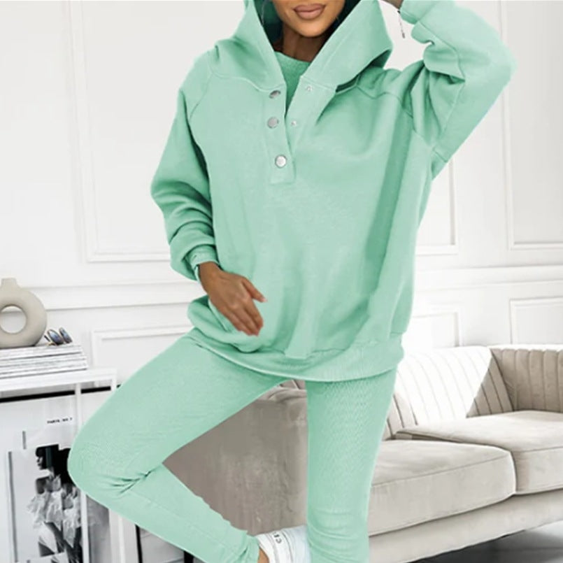Slim-Fit Pullover Hoodie for Women | Thick Thread Fleece