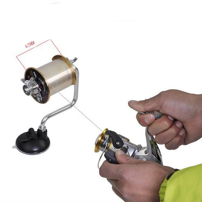 Aluminum Fishing Line Spooler System – Adjustable Tension & Anti-Twist, Silver