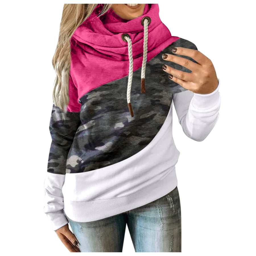 Women's Fleece Hoodie – Solid Color Casual Pullover Sweatshirt