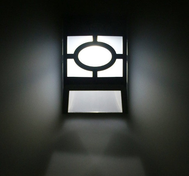 Retro Solar Wall Light – 2 LED Outdoor Fence & Garden Light