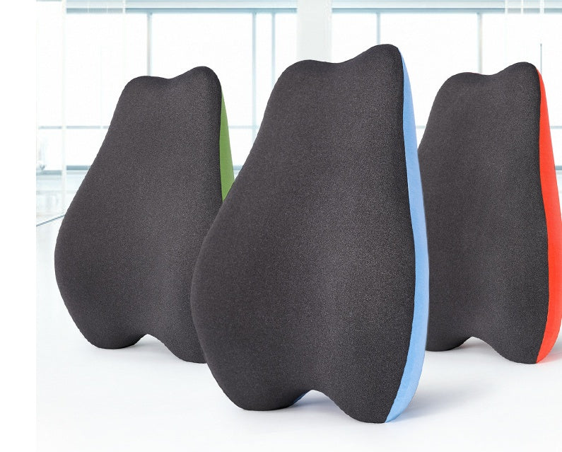 Memory Foam Lumbar Support Cushion – Car & Office Chair Back Pillow