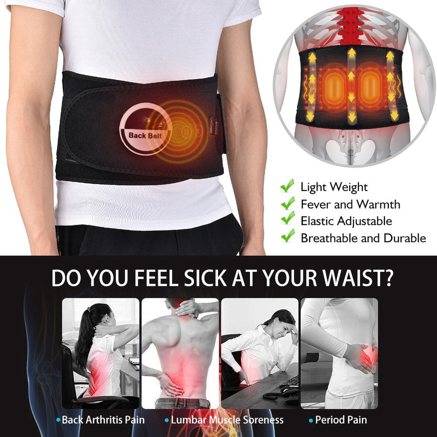 Far Infrared Red Light Heating Waist Massage Belt