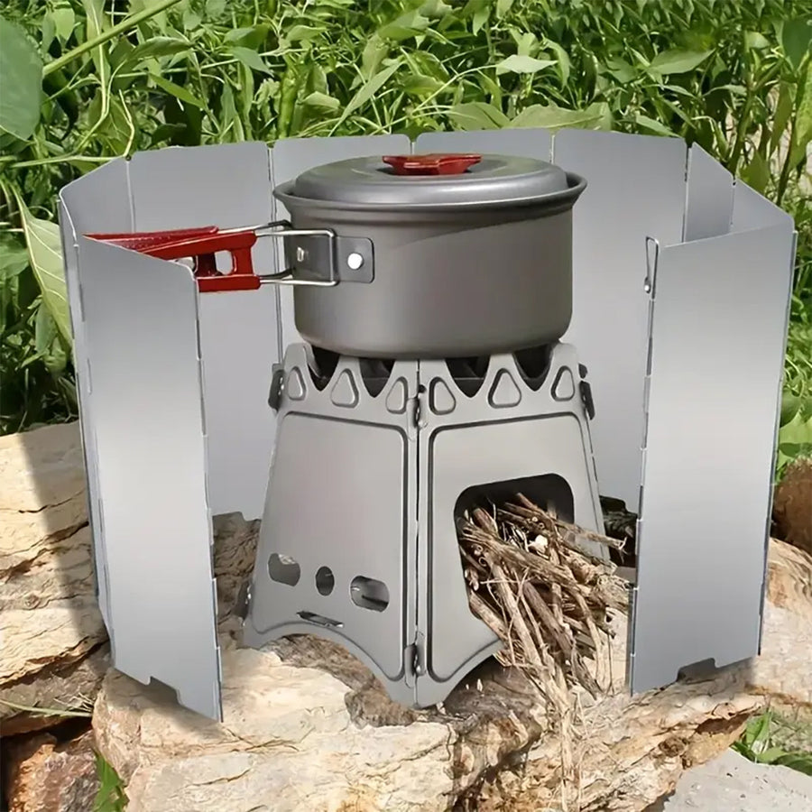 Ultra-Lightweight Foldable Wind Shield For Gas Stoves