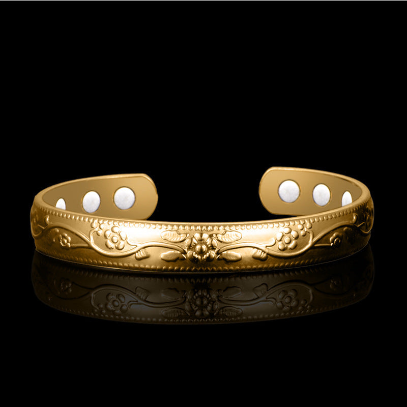 18K Gold Copper Magnetic Therapy Bracelet – Vacuum Plated