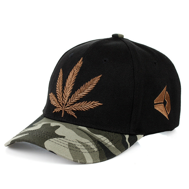 Simple Green Maple Leaf Hemp Leaf Caps