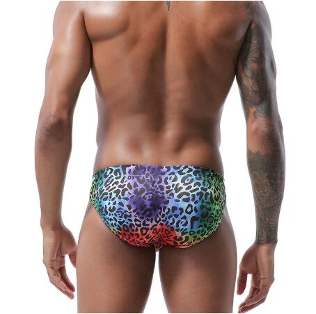 Men's Leopard Print Swim Briefs