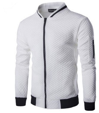 Men's Stand Collar Zip-Up Jacket