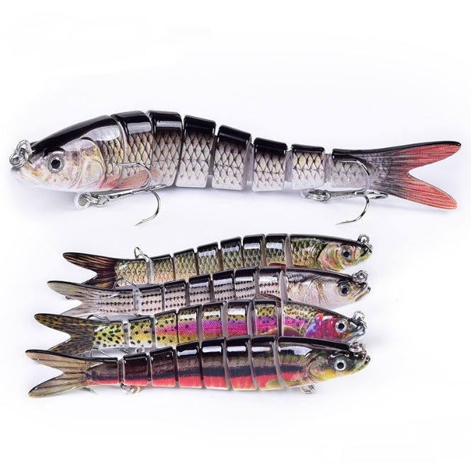 14cm Jointed Swimbait Fishing Lure – 8-Segment Hard Bait with 3D Eyes, USB & Standard
