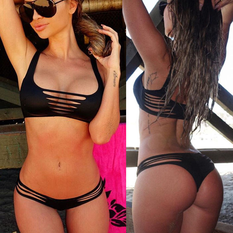 Women's Cut-Out Split Bikini Swimsuit