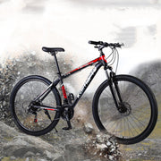 Full-Suspension Mountain Bike with Shock Absorption