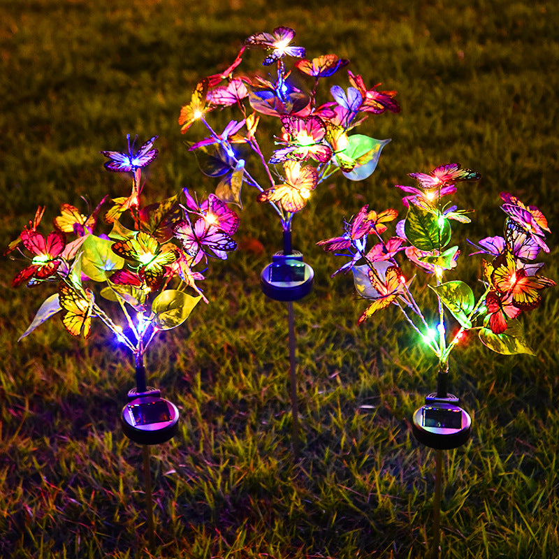 Solar Butterfly Garden Stake Light with Color LED