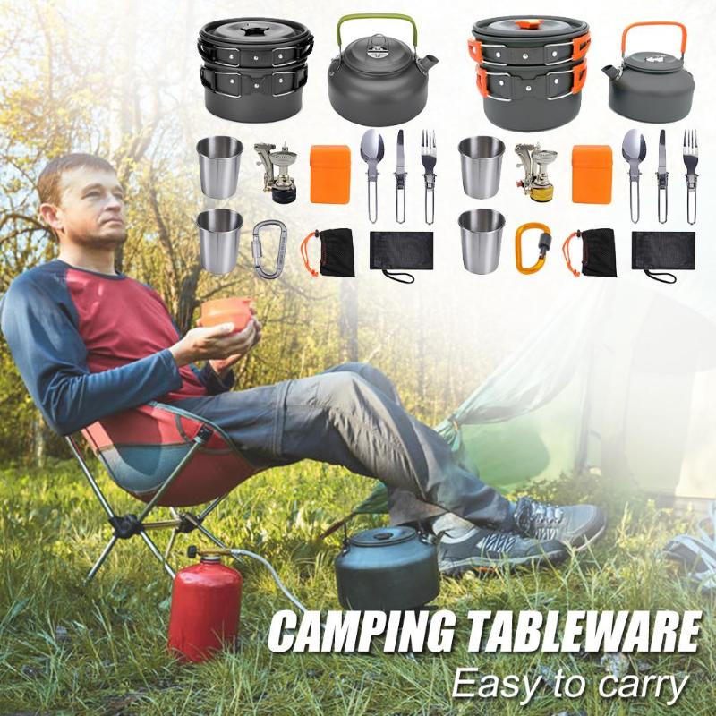 Camping Cookware Kit for Outdoor Cooking