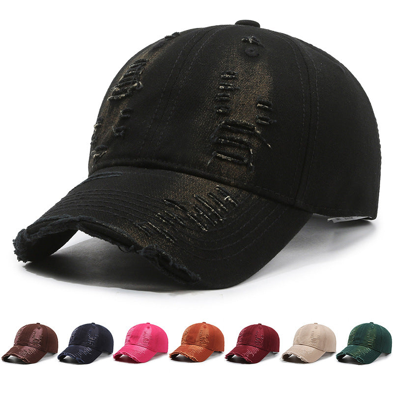 Vintage Distressed Baseball Cap – Washed Cotton Streetwear Hat