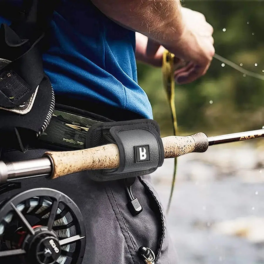 Fly Fishing Rod Holder Bracket – Streamside Rod Rest, 2 Sizes, Black