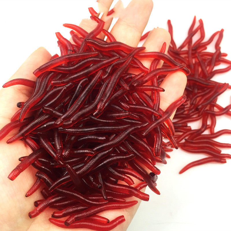 Soft Plastic Earthworm Fishing Lures – 50-Pack