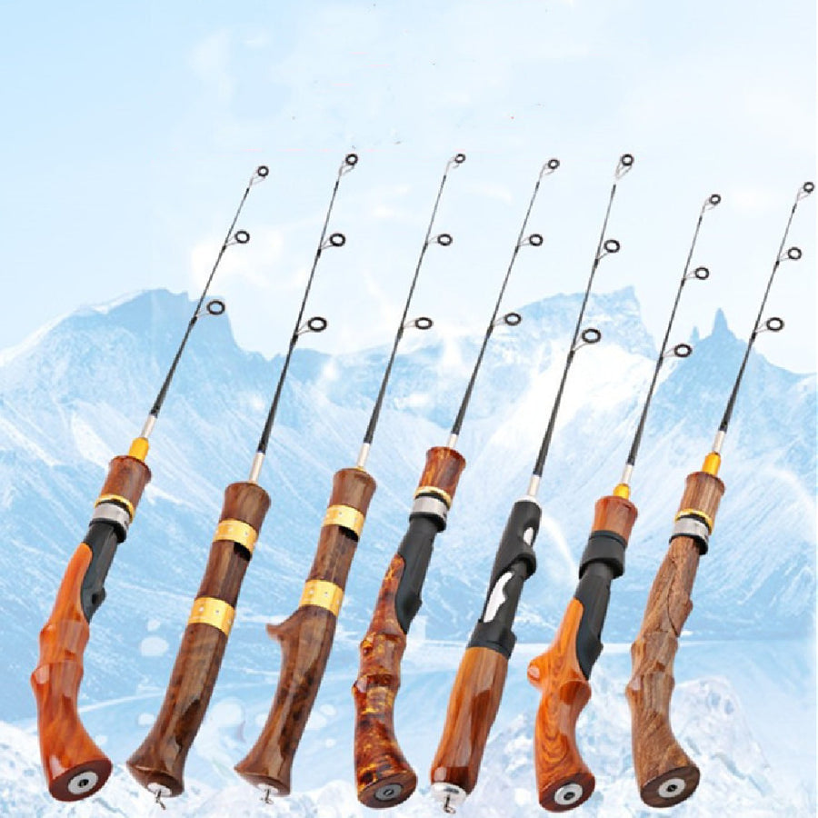 Fiberglass Ice Fishing Rod – Portable Winter Fishing Pole, 30–60cm