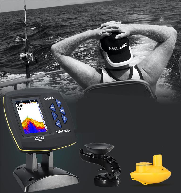 Wireless Sonar Fish Finder with Color Screen Display