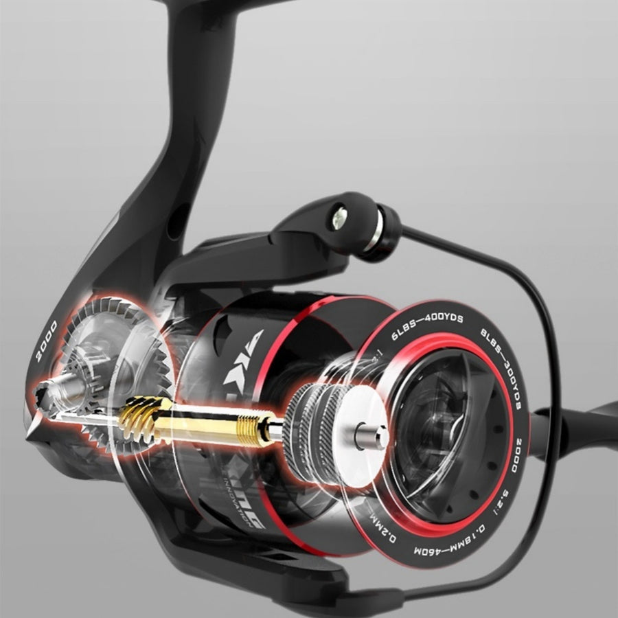 All-Metal Spinning Reel for Lure & Telescopic Rod Fishing – Sizes 2000–5000