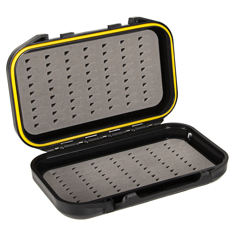Double-Sided Waterproof Fly Box – 5.3" x 3.1", Silicone Seal, ABS, Black