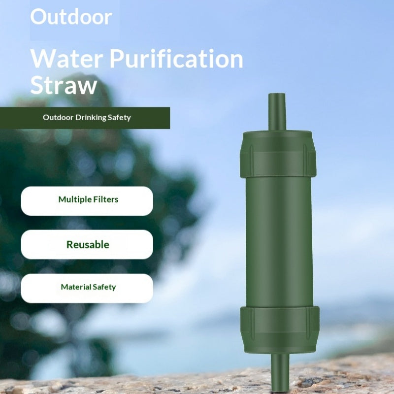 Portable Water Filter Straw | Ultrafiltration Survival Straw for Camping & Hiking