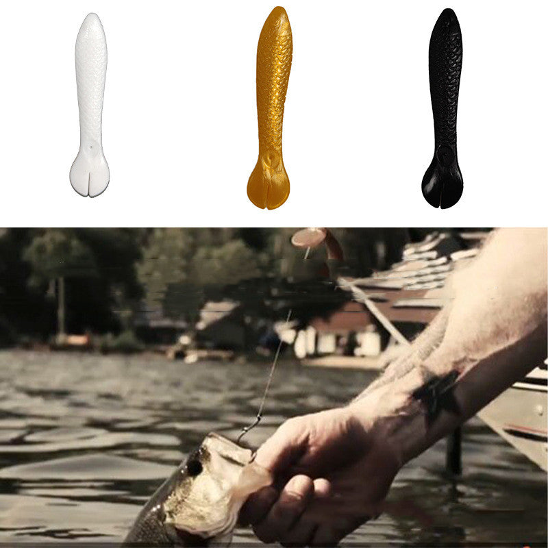 3" Silicone Soft Plastic Fishing Bait – Bionic Lure, Black, White & Yellow