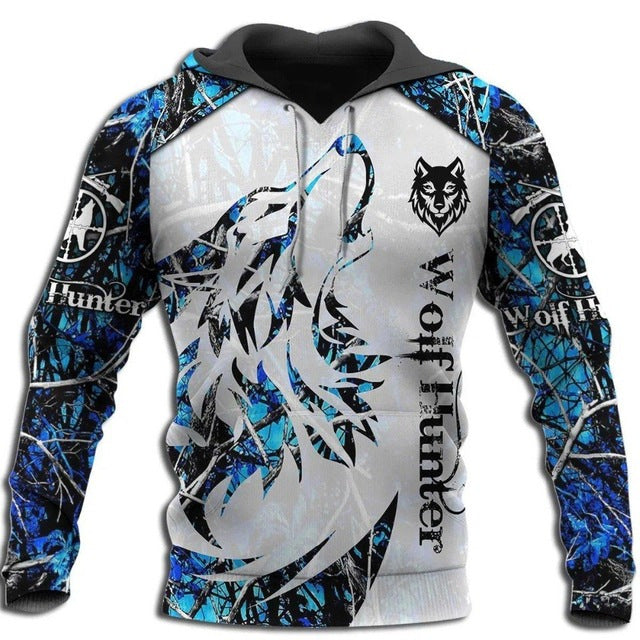 Men's Animal Print Pullover Hoodie
