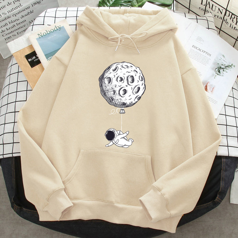 Unisex Figure Print Hoodie – Loose Fit Casual Pullover Sweatshirt