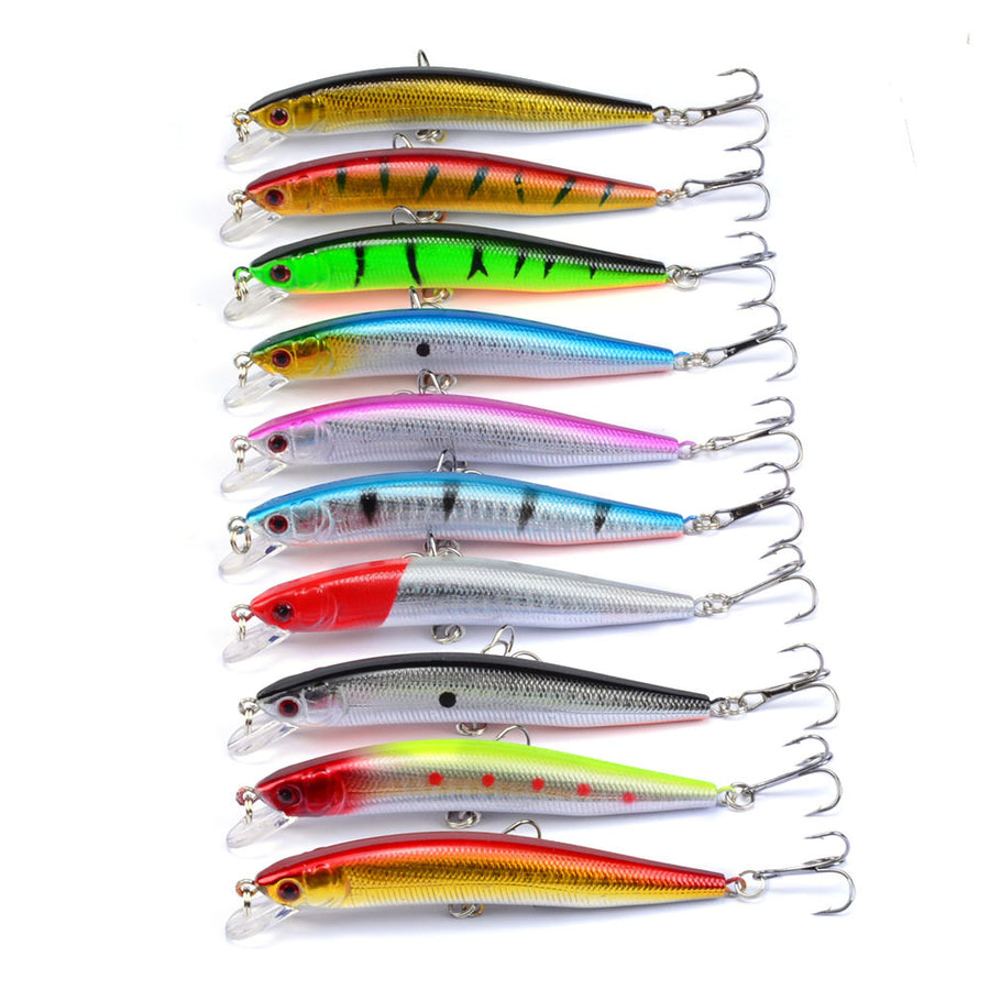 Minnow Crankbait Fishing Lure – 3.7 in / 0.28 oz | 10 Colors + Full Set