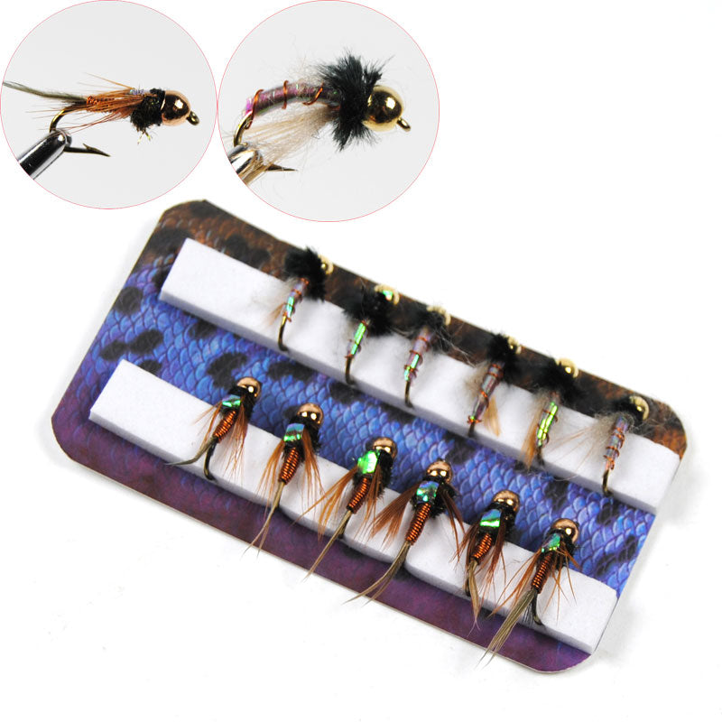 Copper Bead Head Nymph Fly Fishing Flies – Size 12, Trout Nymph, 2 Patterns