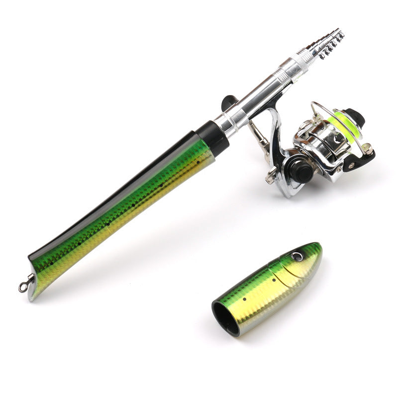 1.6m Telescopic Pen Fishing Rod & Mini Spinning Reel Combo – Portable Travel Set