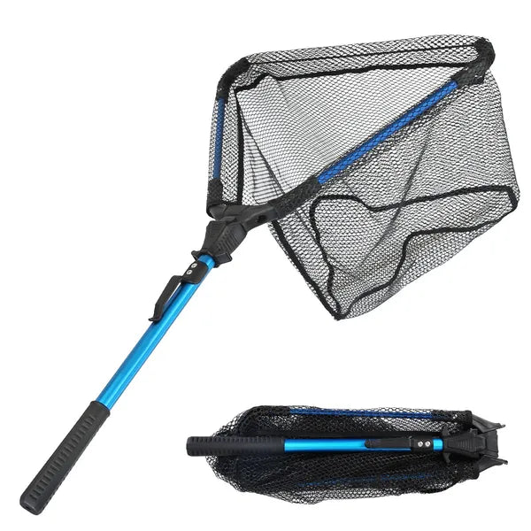 Foldable Landing Net – Aluminum Alloy Frame, EVA Handle & Nano-Coated Nylon Mesh