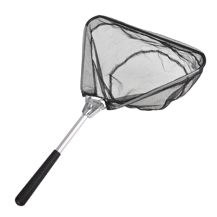 Folding Fly Fishing Landing Net – Aluminum Handle, 19.7" Handle, 13.4" x 10.6" Hoop