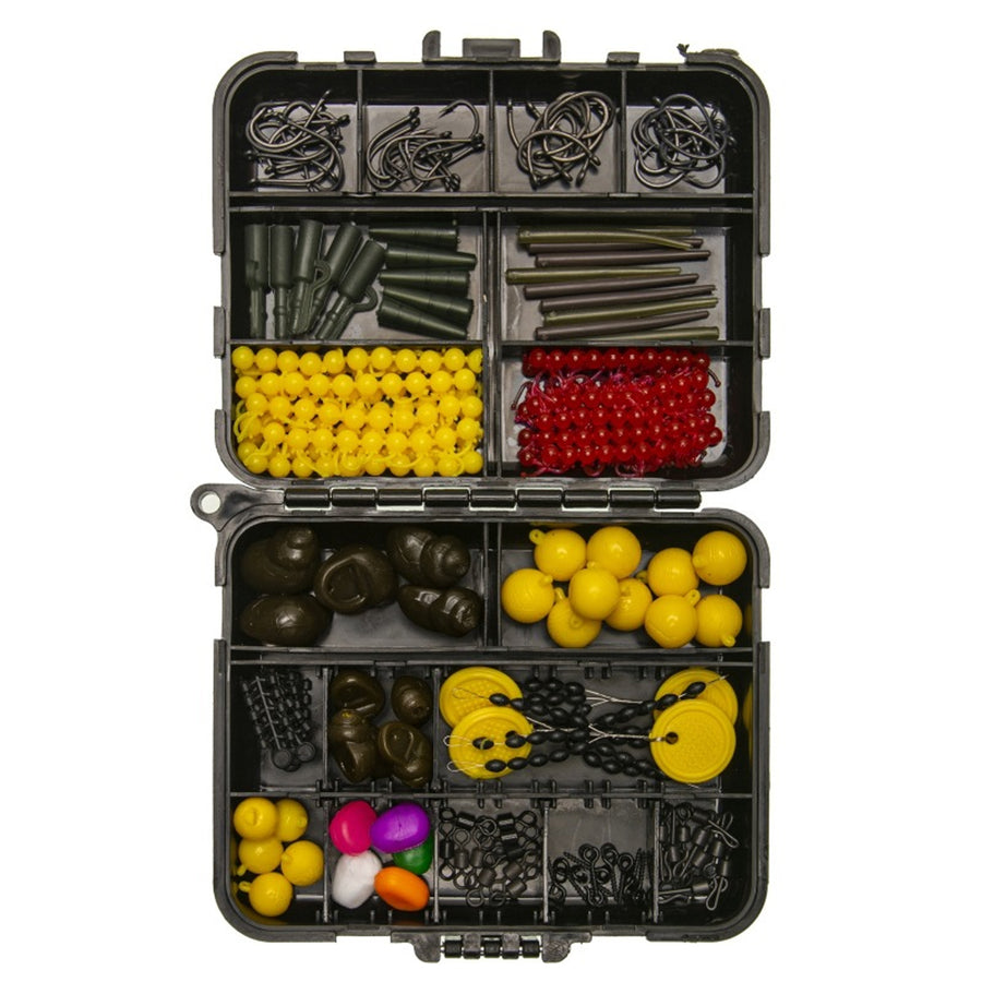 328-Piece Carp Fishing Tackle Kit – Hooks, Swivels, Baits & More