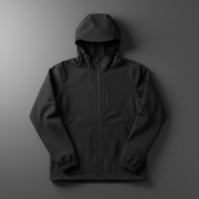 Black waterproof Oxford athletic training jacket – product shot