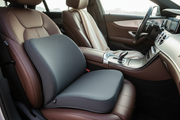 Memory foam lumbar and seat cushion installed in car driver seat